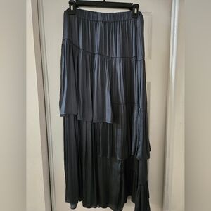 Elegant Black Tiered Skirt